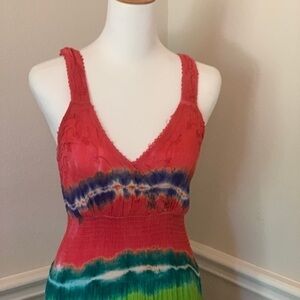 𝅺cute Tie-Dye Maxi Stretch Dress